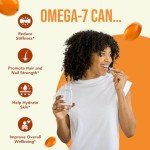 Healthy Way Pure Omega 7 Fatty Acids 200 Capsules 900mg Natural Sea Buckthorn Oil, NON-GMO USA Made
