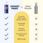 Honest Paws Fish Oil for Dogs - Omega 3 Wild Alaskan Salmon Oil - Healthy Skin, Joints, Nutritional Support, Shiny Coat - Fatty Acid, Pollock Oil - Sustainably Sourced - 16 Oz