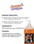 Sammy's Shiny Coat Flax Oil for Horses, Pure Flaxseed Oil for Horse, Rich in Omega-3 Fatty Acids, Flax Oil Horse Supplement for Skin and Coat, Immune, Cardio and Joint Support, 1 Gallon with Free Pump