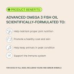 Wuffes Advanced Omega 3 Fish Oil for Dogs, Natural EPA & DHA Fatty Acids, Supports Healthy Skin and Coat, Joint Nutrition, Digestion & Immune System - 100% Pure Wild Alaskan Fish Oil - 8 Oz