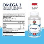 KAL Omega 3 | Omega-3 Fish Oil for Healthy Heart, Joint & Brain Support | 180mg EPA, 120mg DHA (120 CT, 120 Serv)
