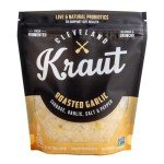 Cleveland Kitchen Roasted Garlic Kraut - Fresh & Crunchy Sauerkraut, Lightly Fermented Vegetables Seasoned with Roasted Garlic, Live & Natural Probiotics, 16 oz