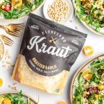 Cleveland Kitchen Roasted Garlic Kraut - Fresh & Crunchy Sauerkraut, Lightly Fermented Vegetables Seasoned with Roasted Garlic, Live & Natural Probiotics, 16 oz