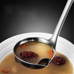 Sasha Square Oil Separating Stainless Steel Soup Ladle/Grease Trap Long Spoon/Fat Separator Serving Spoon/Healthy Lifestyle/Kitchen Accessory