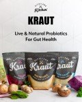 Cleveland Kitchen Roasted Garlic Kraut - Fresh & Crunchy Sauerkraut, Lightly Fermented Vegetables Seasoned with Roasted Garlic, Live & Natural Probiotics, 16 oz