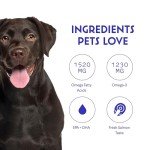 Wonder Paws Fish Oil for Dogs - Omega 3 for Dogs from Alaskan Salmon, Cod & Krill Oil - EPA DHA Fatty Acids - Less Shedding & Itching - Skin, Joint, Immune & Heart Health - Liquid Supplement (16 oz)
