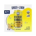 Health-Ade Ginger-Lemon Organic Kombucha, 11.5oz Cans 4-Pack