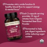 Dr. Mercola Organic Fermented Beets - Nitric Oxide Support - USDA Organic, Non-GMO, Gluten-Free & Soy-Free - 60 Capsules