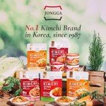 JONGGA Spicy Napa Cabbage Kimchi (Pack of 8), Shelf Stable Mat Kimchi, Spicy Korean Authentic Fermented Pickled Cabbaged Kimchi, Perfect with Ramen, Noodles and Rice