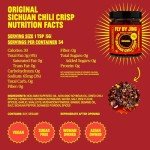 FLYBYJING Original Sichuan Chili Crisp: Premium Chili Oil w/Crunchy Garlic and Shallots - Spicy, Savory, Vegan, Sugar Free Hot Sauce - Good on Noodles, Proteins, Veggies & Everything, 6oz (Pack of 1)