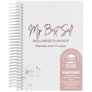 Planners with Purpose Wellness Journal – Daily Self Care Lifestyle Planner to Support Physical, Mental, & Emotional Health – Guided Prompts Self Love Diary to Practice Gratitude, Reflection, and Goals