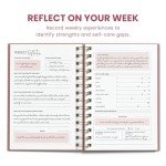 Daily Self Care Journal for Women - A5, Wellness Journal with Prompts - Goal Journal for Happiness,Mindfulness,Productivity & Personal Development - Reduce Stress & Improve Mental Health - Pink