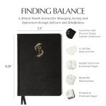 LIFTINSPIRE CO. Mental Health Journal - 100-Day Guided Journal with Prompts for Self-Care, Mindfulness, Anxiety & Depression relief - Mood, Wellness & Emotions Trackers