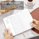 JUBTIC Mood Tracker Journal, Mental Health Journal for Women, 100-Day Self Care & Anxiety Journal with Wellness Tracker and Monthly Reflection, ADHD Planner to Practice Positive Thinking, Rose Gold