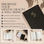 LIFTINSPIRE CO. Mental Health Journal - 100-Day Guided Journal with Prompts for Self-Care, Mindfulness, Anxiety & Depression relief - Mood, Wellness & Emotions Trackers
