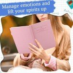 Dunzoom Pink Mental Health Journal with Retractable Pen 91 Days Self Care Journal for Women A5 Size Anxiety Guided Notebook Daily Wellness Mood Tracker Self Care Planner