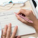 Dunzoom Pink Mental Health Journal with Retractable Pen 91 Days Self Care Journal for Women A5 Size Anxiety Guided Notebook Daily Wellness Mood Tracker Self Care Planner