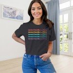 IFQ Women's Mental Health Matters Shirt Self Care Crewneck T-Shirt Inspirational Letter Print Tee Grey