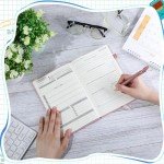 Dunzoom Pink Mental Health Journal with Retractable Pen 91 Days Self Care Journal for Women A5 Size Anxiety Guided Notebook Daily Wellness Mood Tracker Self Care Planner