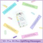 50 Positive Messages in Bottle,Anxiety Relief Items, Stress Relief, Self Care Kit for Mediation,Positive Affirmation Gifts for Women, Self Care Kit for Mediation, Unique Health and Wellness Gifts