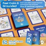 The Mental Wellness Space - My Essential Self-Care Tools Card Deck, Mindfulness Cards for Promoting Mental Coping Skills & Calm, Resilience Building for Men/Women, 1 Deck/52 Pieces with Guidebook