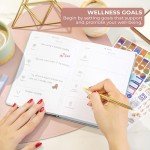 GoGirl Self-Care Journal – Daily Mental Health Notebook with Mood & Wellness Trackers – Personal Development, Meditation & Reflection Journal for Women – Hardcover, Lasts 3 Months (Periwinkle)