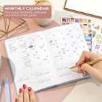 GoGirl Self-Care Journal – Daily Mental Health Notebook with Mood & Wellness Trackers – Personal Development, Meditation & Reflection Journal for Women – Hardcover, Lasts 3 Months (Periwinkle)