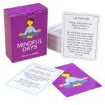 BayWel 100 Mindful Days - Daily Mindful Activity Cards – Self-Care & Gratitude Prompts for All Ages | Portable Travel Deck for Mental Wellness, Focus & Stress Relief