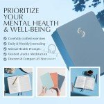 LIFTINSPIRE CO. FINDING BALANCE Mental Health Journal – 6-Month Daily Journal with Prompts for Mindfulness, Self-Care & Healing – Anxiety & Depression Relief – Blue Hardcover