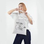 PWHAOO Funny Frog Self Care Tote Bag Self Love Tote Bag Mental Health Matters Gift Self Respect Frog Lover Gift (Self Care TOTE)