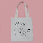 PWHAOO Funny Frog Self Care Tote Bag Self Love Tote Bag Mental Health Matters Gift Self Respect Frog Lover Gift (Self Care TOTE)