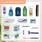 Asom Toiletry Travel Kit - 20 Piece TSA Approved Personal Care & Hygiene Essentials Set for Men & Women, Pre-Filled Convenience for Travel, Airplane Carry-On Ready