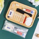 HQSLsund 25 Sets Personal Hygiene Kit Bulk, Disposable Toothbrushes with Toothpaste Floss Comb Soap Cover and Vanity Kit, Toiletry Kits Homeless Supplies Bulk for Women,Men,Travel,Homeless