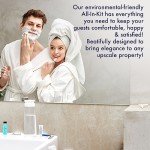 Personal Care Travel Toiletries | 1-Shoppe Amenities Kit | Travel Shaving Set, Toothbrush & Paste, Mouthwash, Makeup Wipes, Swabs, Nail File & Sewing Kit | 150 Pieces