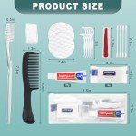 HQSLsund 25 Sets Personal Hygiene Kit Bulk, Disposable Toothbrushes with Toothpaste Floss Comb Soap Cover and Vanity Kit, Toiletry Kits Homeless Supplies Bulk for Women,Men,Travel,Homeless