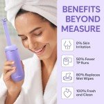 Easy@Home Portable Peri Bottle for Postpartum & Perineal Care: Handheld Bidet Perfect for Personal Hygiene Cleaning & Travel Friendly | 380ml Leakproof & Convenient Design | BPA-Free | EPB-01 Purple