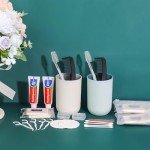 HQSLsund 25 Sets Personal Hygiene Kit Bulk, Disposable Toothbrushes with Toothpaste Floss Comb Soap Cover and Vanity Kit, Toiletry Kits Homeless Supplies Bulk for Women,Men,Travel,Homeless