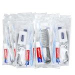 HQSLsund 10 Sets Personal Hygiene Kit Bulk, Disposable Toothbrushes with Toothpaste Floss Comb Soap and Cover, Toiletry Kits Homeless Supplies Bulk for Women,Men,Travel,Homeless