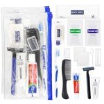 Basic Toiletry Kits, Individually Packed, Personal Hygiene Bulk Homeless Care Package Supplies, Travel Size for Men Women Charity, Disposable Toothbrushes With Toothpaste Set