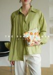 Summer Swan | Large Floral Mid-day Clutch | Period Kit & Hygiene Bag | Skincare Bag | Cute Color Block Floral Orange