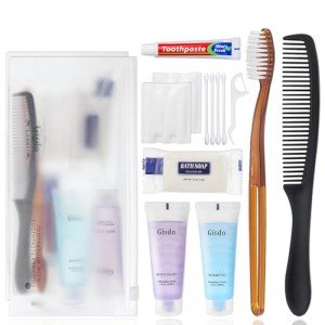 Gisdo 20 Sets Toiletry Kits Homeless Personal Hygiene Kit Bulk Homeless Care Package Supplies Travel Toiletry Kit Homeless Hygiene Kit Bulk for Men Women Charity Disposable Toiletry Kit(10-IN-1)