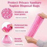 150Pcs Sanitary Napkin Disposal Bags, Luxiv Pink Disposable Sanitary Bag Personal Care Disposal for Tampons Trash Bag, Disposable Mini Bags for Women Privacy Handling Bag Diaper Sack (Purple)