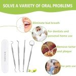 PARYUNGR Dental Tools, Professional Teeth Cleaning Oral Care Hygiene Kit, Stainless Steel Dental Pick Tooth Scraper Tartar Plaque Remover for Dentist, Personal, Pet Use with Storage Box