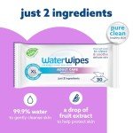WaterWipes Adult Care Sensitive Body & Intimate Hygiene Wipes, 90 Wipes (3 Packs), Extra Large Textured, 99.9% Water-Based, For Everyday Personal Uses