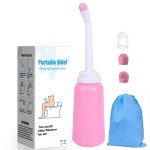 Handheld Personal Bidet Bottle, Bottle for Gentle Postpartum Care and Cleansing, Feminine Care， Personal Perineum Cleansing, 350Ml Portable Travel Bidet（Pink）, Resistant to 100ºC, Bonus Bag