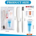 Dansib 48 Sets Basic Toiletry Kits Homeless Care Package Supplies Personal Hygiene Kits Bulk Include Disposable Toothbrush Toothpaste 30 Ml Shampoo Comb Bath Soap for Women Men Travel Charity Hotel