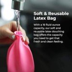Flents Reusable Douche Kit, Compact & Portable Feminine Hygiene System, 16 fl oz Cleansing Bottle, BPA-Free, Rubber, Easy-to-Use, Travel-Friendly, Personal Care and Wellness Solution for Women