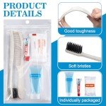 Dansib 48 Sets Basic Toiletry Kits Homeless Care Package Supplies Personal Hygiene Kits Bulk Include Disposable Toothbrush Toothpaste 30 Ml Shampoo Comb Bath Soap for Women Men Travel Charity Hotel
