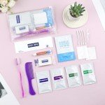 HQSLsund 20 Kits Travel Toiletry Kit Bulk, Personal Hygiene Kit, Disposable Hygiene Kit Homeless Care Supplies Charity Kit For Home, Hotel, Camping, Travel