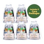 Homeless Care Package (5 Count) – Complete Hygiene Kits for Homeless Includes Food, Socks, First Aid and Personal Care Items – Ideal Homeless Blessing Bag for Outreach and Charity